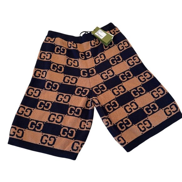 Gucci GG Cotton Blend Men Large Knit shorts 752098 XKDFK 2349 - Picture 1 of 16